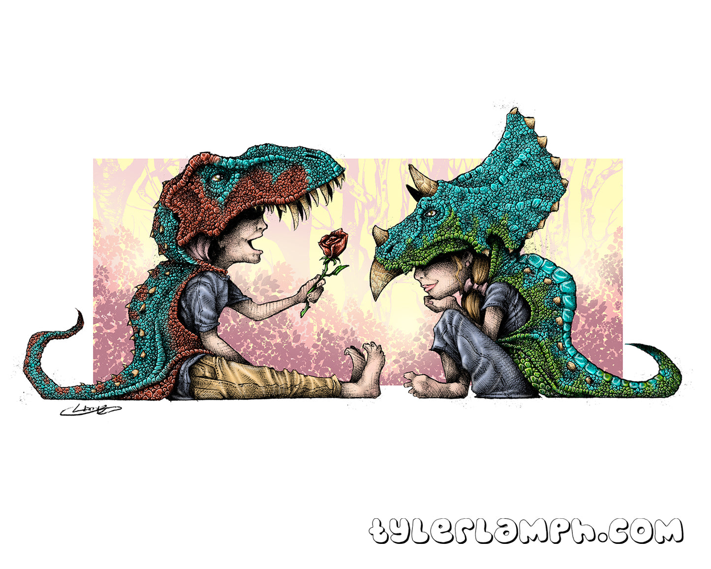 Without You, I'm A Tyrannosaurus Wreck - 11"x14"