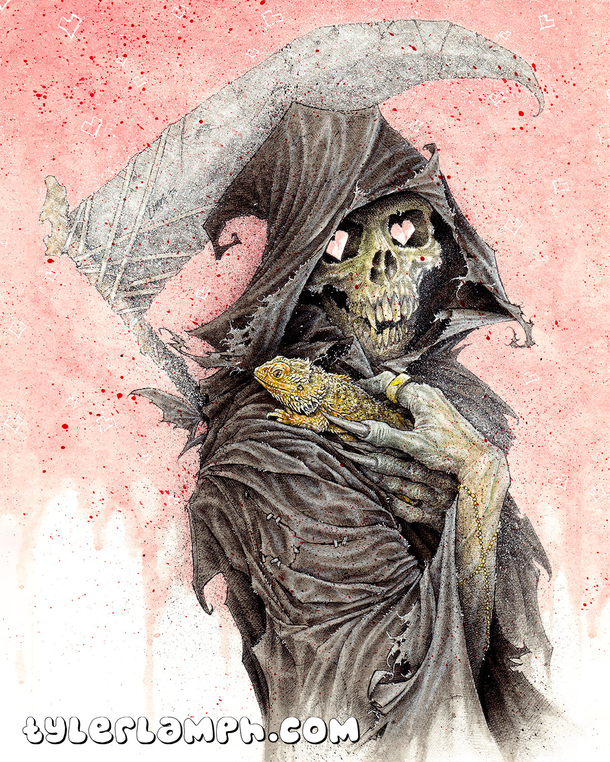 Weirdie With A Beardie - Framed Original Artwork