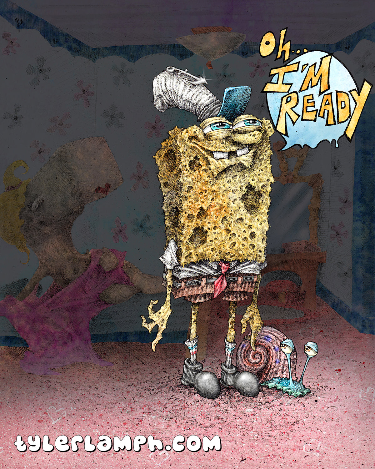 Bikini Bottom Test Print - 8"x10"