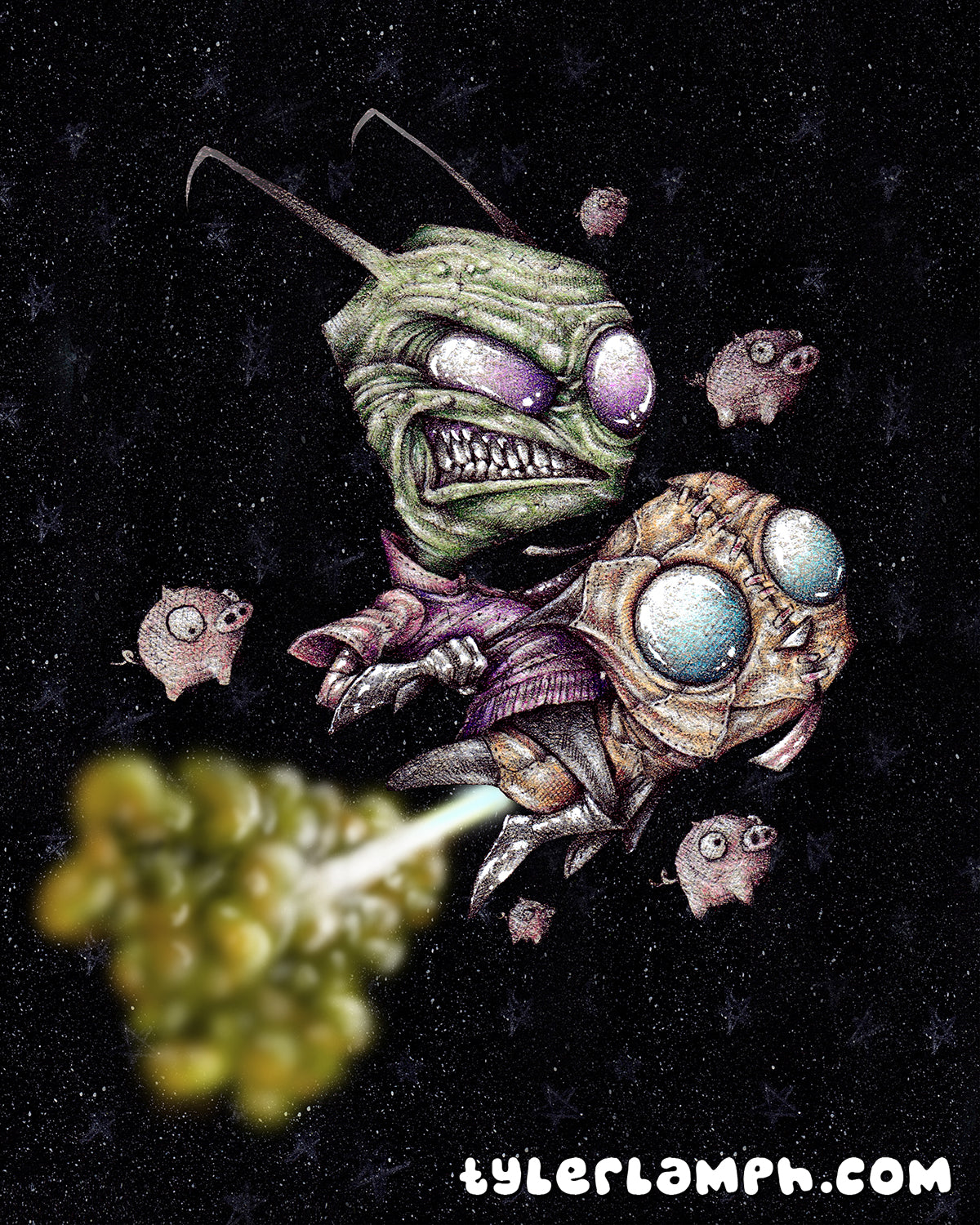 Invader Zim Test Print - 8"x10"