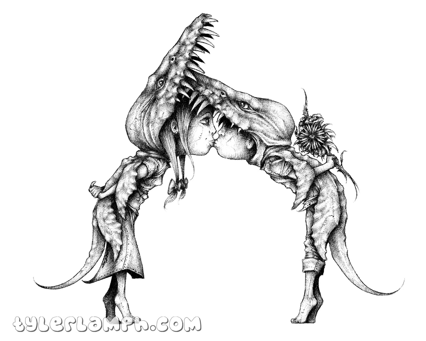 Another Kiss? Yes Pleasiosaur! - 16"x20"