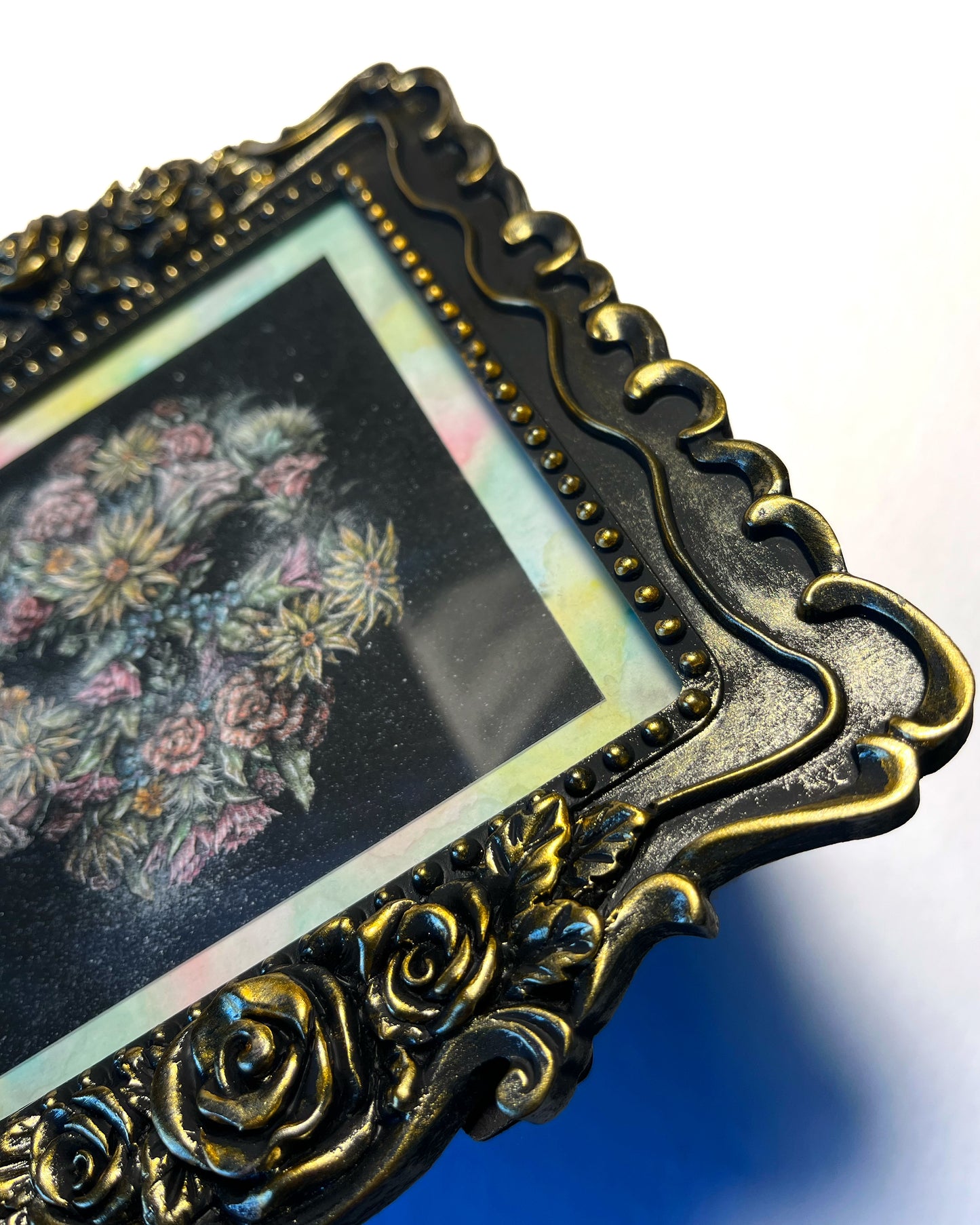 Botanical Skull - Framed Original Artwork